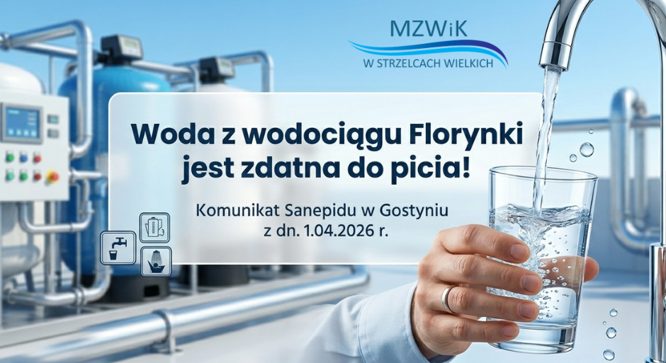 Woda z&nbsp;wodociągu Florynki jest zdatna do&nbsp;picia!